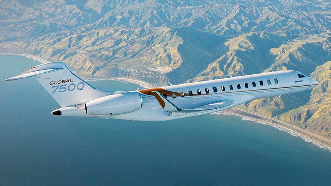 Private jet cabin interior